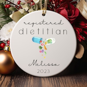 Personalized Registered Dietitian Ornament, Dietitian Gift, RD, Nutritionist, Dietitian Present, dietitian products