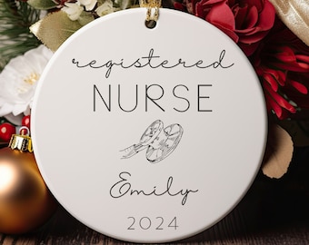 Personalized Registered Nurse Ornament, n urse, RN, RN Gifts, Customized Gift, Registered Nurse Gifts, RN graduation gifts
