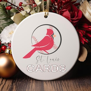 Ornamento St Louis Cardinals, Cartões St Louis, Cardinals, Presentes de beisebol, MLB, Beisebol, Esportes, Lembrança, Presente para ele, Presente para ela