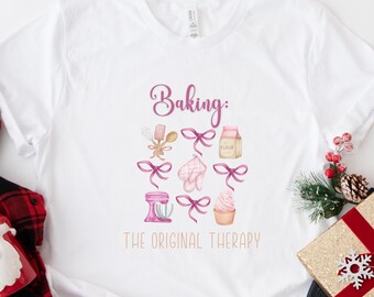 Camiseta de terapia original para hornear, camiseta divertida para hornear, camiseta de terapia, regalo para panaderos, regalo de panadero, camiseta de cocina, panadería, suéter de panadero