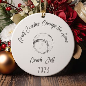 Personalized Baseball Coach Ornament, Baseball Coach Gift, Sports Coach, Coach baseball gift, Sports Gift, baseball gift, Custom Baseball