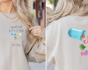 Personalized Dietitian Sweatshirt, Dietitian Gifts, Registered Dietitian, Nutritionist Gifts, Custom Sweatshirt, dietitian products