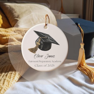 Personalisierte Abschluss Ornament, Highschool abschluss Geschenk, College grad, Abschluss Geschenk, Abschluss Andenken, Master Abschluss, Klasse von 2025