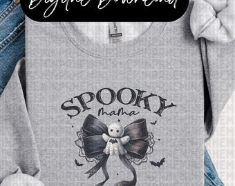 Spooky Mama PNG, Coquette Halloween Png, Halloween Mommy Sublimation, Halloween Mom Design File, Halloween Digital File, Instant Download