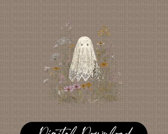 Lace Ghost Png, Ghost Wildflowers png, Spooky Season Png, Halloween PNG, Boo Ghost Shirt Png, Halloween aesthetics, Vintage Lace png, Fall