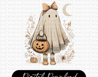 Halloween Lace Ghost PNG, Trick or Treat Png, Spooky Coquette Png, Girly Ghost Orange Bow Svg, Vintage Lace Ghost Png, Spooky Season png