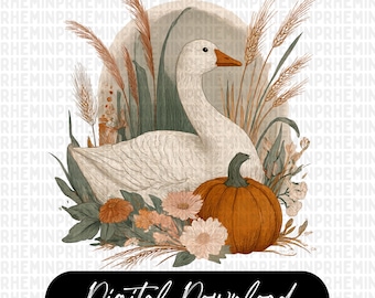 Halloween Silly Goose floral boho, goose halloween fall png, Halloween Goose Sublimation Design, Funny goose Halloween png, funny fall png