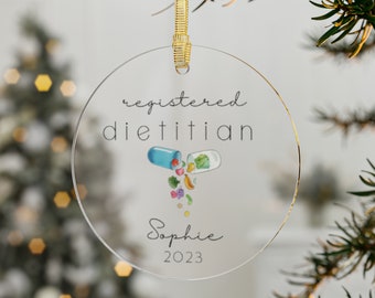Personalisierte registrierte Diätetiker Acryl Verzierung, Diätetiker Geschenk, RD, Ernährungswissenschaftler, Diätetiker Geschenk, Diätetikerprodukte