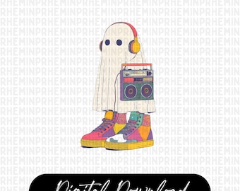 Retro 90s Ghost PNG, Halloween Png, Summerween Png, Halloween in Summer png, Trendy Sublimation Spooky Ghost Creepy png, Girly Halloween Png