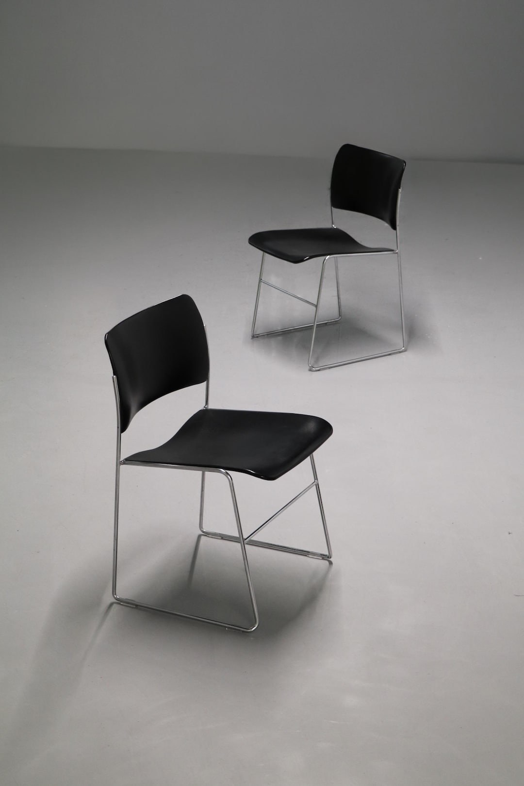 David Rowland 40/4 Chair – 1964 Design Icon – Black & Chrome - Etsy