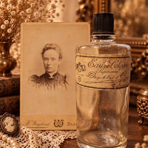 Vintage parfum flakon blau alt