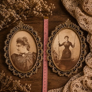 viktorianische CDV Fotografien in Messingrahmen | Victorian Portraits England | 19. Jh.