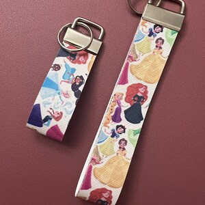 Disney Princess Themed Faux Leather Key Fobs & Wristlets