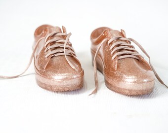 Rose Gold Sneakers | Etsy