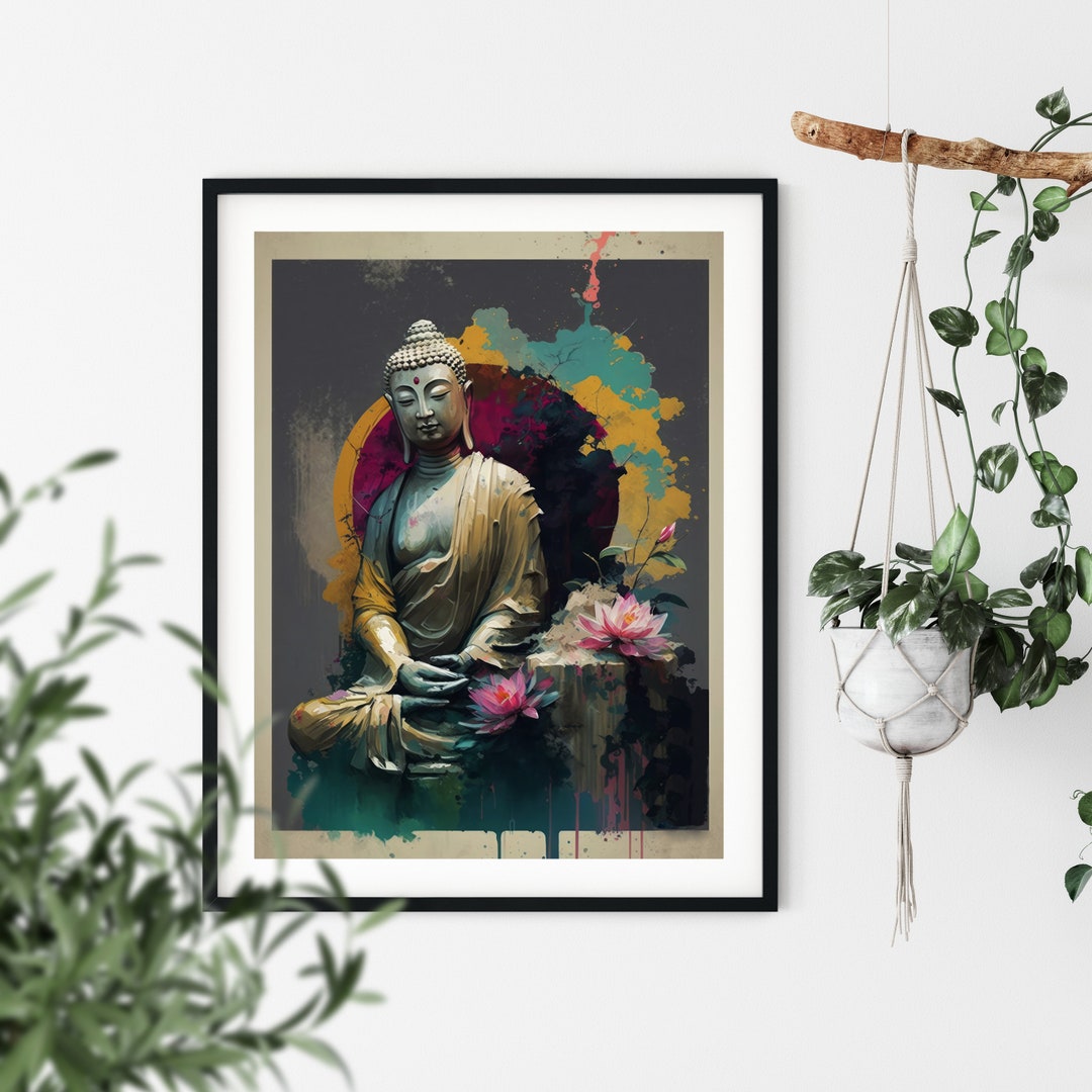 Buddha Room Decor | Buddha Wall Art | Spiritual Artwork | Buddhism ...