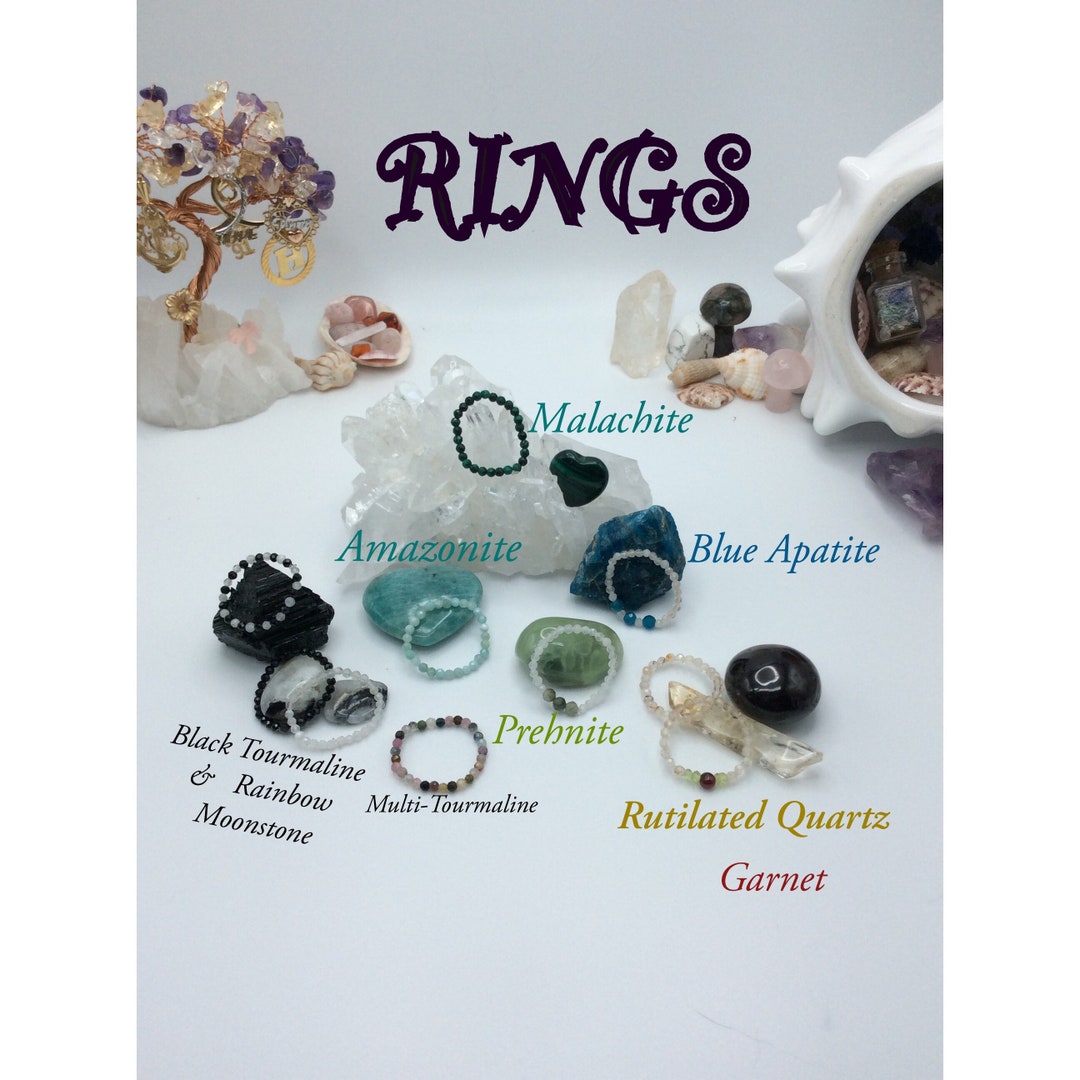 Petite RINGS Multiple Gemstones, 2mm, Healing Crystal Gemstone Ring - Etsy