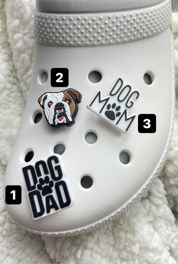 Dog Mom Shoe Charms - Dog Dad Croc Charms - Dog Character Shoe Clips - Shoe Charm