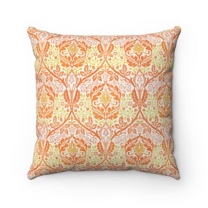 William Morris Floral Design - Spun Polyester Square Pillow - 14&#39;&#39; x 14&#39;&#39;, 16&#39;&#39; x 16&#39;&#39;, 18&#39;&#39; X 18&#39;&#39;, 20&#39;&#39; X 20&#39;&#39;