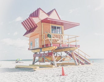 Lifeguard Miami Print, Beach Photography, Art Print, Giclée, Fine Art, Photography Beach Decor, Wall Art