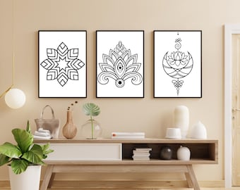 Mandalas para colorear imprimibles / Hojas para colorear intrincadas para adultos / Descarga instantánea / Arte para aliviar el estrés