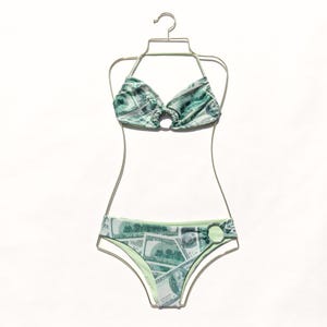 Conjunto de bikini Money: Top Olivia y braguita Sophia / Bikini ajustable / Traje de baño de cintura baja y atrevido / Hecho a mano en Los Ángeles