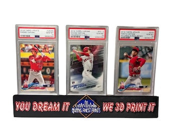 3 Card - Custom Logo Card Stand, Sports Card Display, Trading Card Display Stand, Business Card Stand, Card Organizer, Card Holder Stand