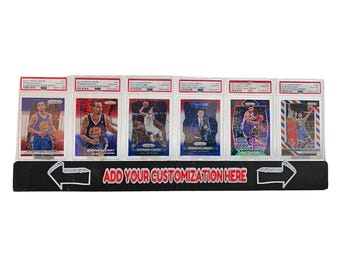 6 Card - Custom Logo Card Stand, Sports Card Display, Trading Card Display Stand, Card Organizer, Card Holder Stand