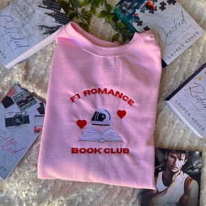 F1 Romance Book Club Sudadera bordada / F1 Romance / Book Merch / Sudadera de libro imagen 1