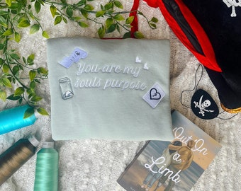 Souls Purpose Sweatshirt / Out on a Limb Merch / Hannah Bonam-Young Merch / Out on a Limb embroidered sweatshirt / Book Merch / Bookish