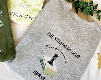 Valhalla Club Twisted Lies Sweatshirt Twisted Series Merch / LICENSED Ana Huang Merch / Booktok Sweatshirt / Embroidered Book Sweatshirt