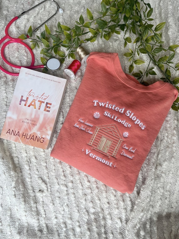 Twisted Hate Sweatshirt / Twisted Series Merch / LICENSED Ana Huang Merch /  Booktok Sweatshirt / Embroidered Book Sweatshirt 