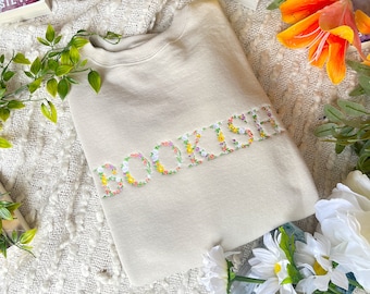 Frühling BOOKISH Sweatshirt | Frühlingsbuch Sweatshirt | Bücherhafter Merch | Lesergeschenke | Frühlingsblumen-Sweatshirt