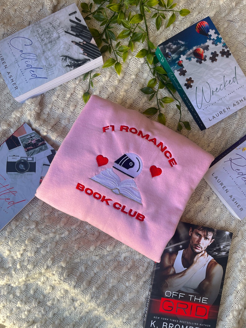 F1 Romance Book Club Sudadera bordada / F1 Romance / Book Merch / Sudadera de libro imagen 2