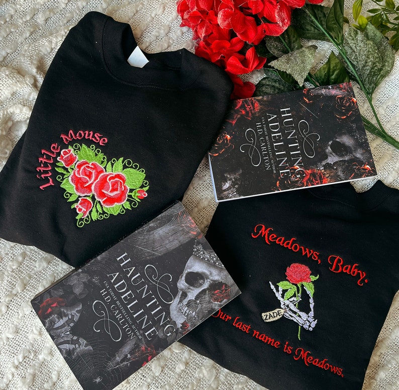 LICENSED Zade Meadows Sweatshirt / Haunting Adeline Sweatshirt / Dark Romance Merch / Embroidered Book merch / Spicy Books / Booktok Merch zdjęcie 2