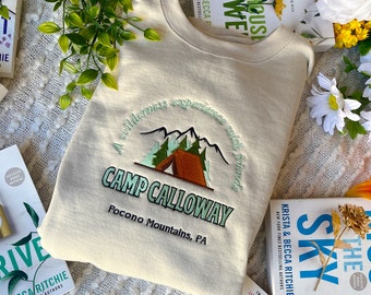 Camp Calloway/Hoehouse bloem/verslaafde serie Merch/verslaafde Calloway serie/Booktok Merch/geborduurd boek Sweatshirt