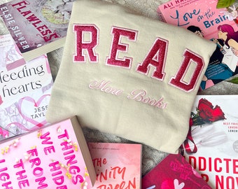 Read More Books Glitter Sweatshirt | Book Sweatshirt | Bookish Merch | Reader Gifts | Valentines Day