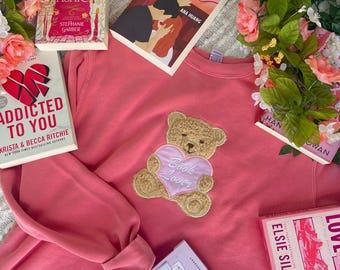 Valentine's Bear Sweatshirt / Bookish Merch / Book merch / Bookish Sweatshirt / Booktok merch