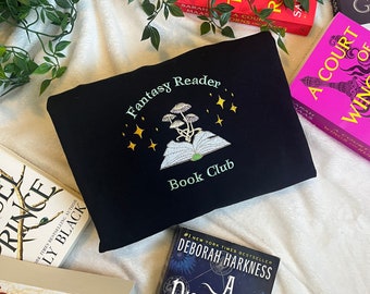 Fantasy Reader Book Club Sweatshirt / Embroidered Fantasy Sweatshirt / Booktok Sweatshirt / Bookish Merch / Fantasy Reader Merch