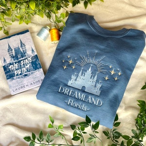 The Fine Print Merch/ Dreamland Billionaires Merch/ LICENSED Lauren Asher Merch / bookish sweatshirt / embroidered book sweatshirt