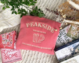 Cherry Peak Sweatshirt/ Hannah Cowan Merch/ Book Merch/ Embroidered Bookish Sweatshirt / Chasing Home Hannah Cowan/ Brody Steele