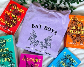 Bat Boys Sweatshirt / LICENSED ACOTAR Merch / embroidered acotar sweatshirt/ SJM Merch / Booktok Merch