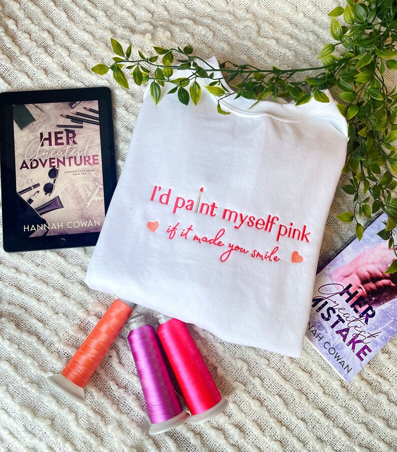 Her Greatest Adventure Merch/ Cooper White / Hannah Cowan Merch / Embroidered Book Sweatshirt / Booktok Merch image 1