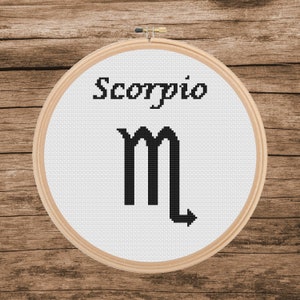 Símbolo del zodiaco Escorpio **Patrón PDF únicamente**