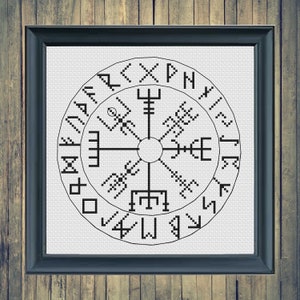 Vegvisir: Brújula nórdica **Patrón solo en PDF**