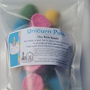 Unicorn Poop Mini Bath Bombs Bath Bombs for Kids Fun in the Tub Unicorn Bath Bomb