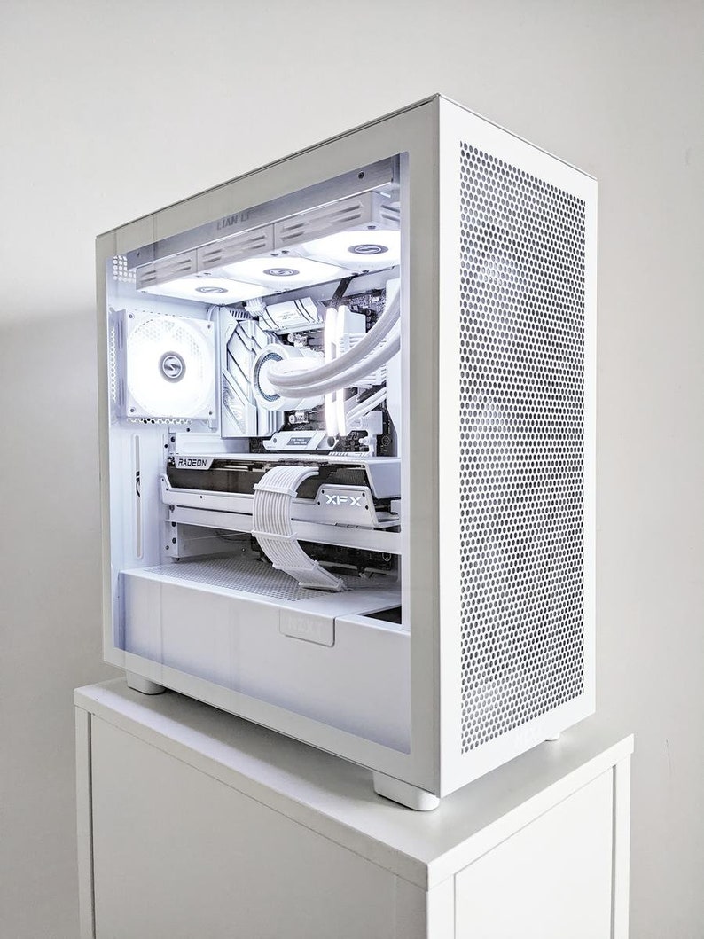 Gaming PC snow White 1TB SSD RTX 4060 Ryzen 5 White Gaming Computer 100