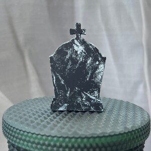 Tombstone Cimitero Witchy Resina stampata Paglia Topper