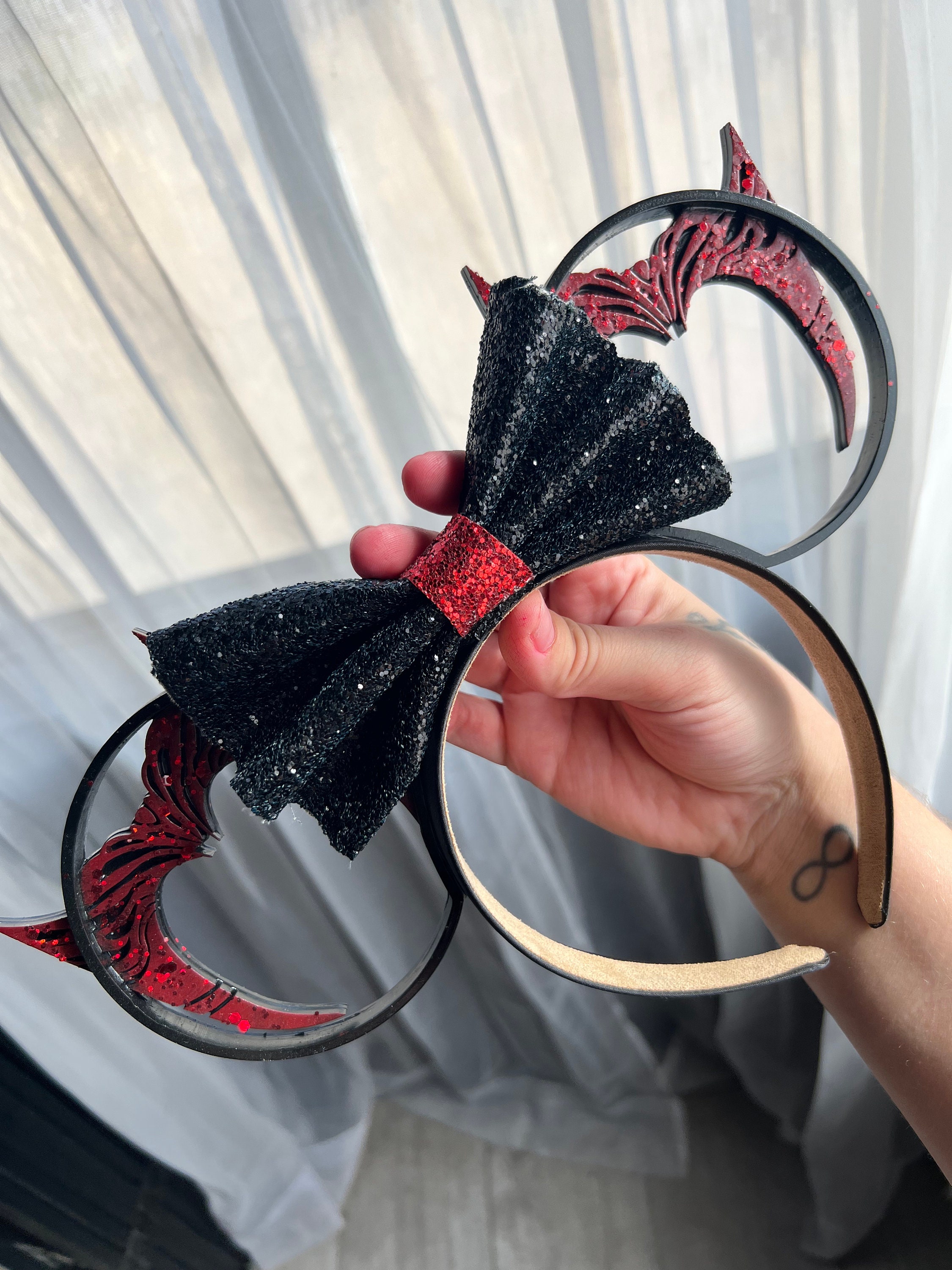 Scarlet Witch Ears Headpiece, Wanda Maximoff Scarlet Costume Ears, 3D