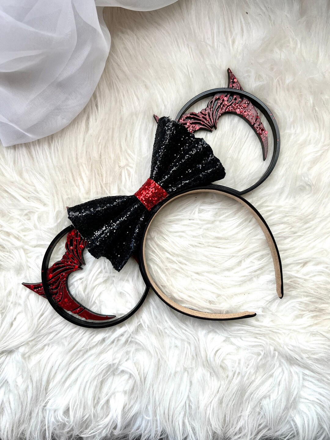 Scarlet Witch Ears Headpiece, Wanda Maximoff Scarlet Costume Ears, 3D