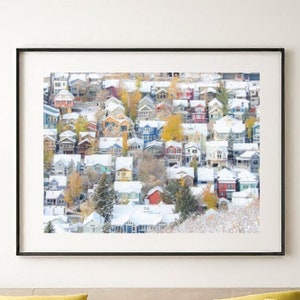 Park City, Utah - Old Town, Mountain Town, Vibrant Community, Winter and Fall, Canvas and Print Photography